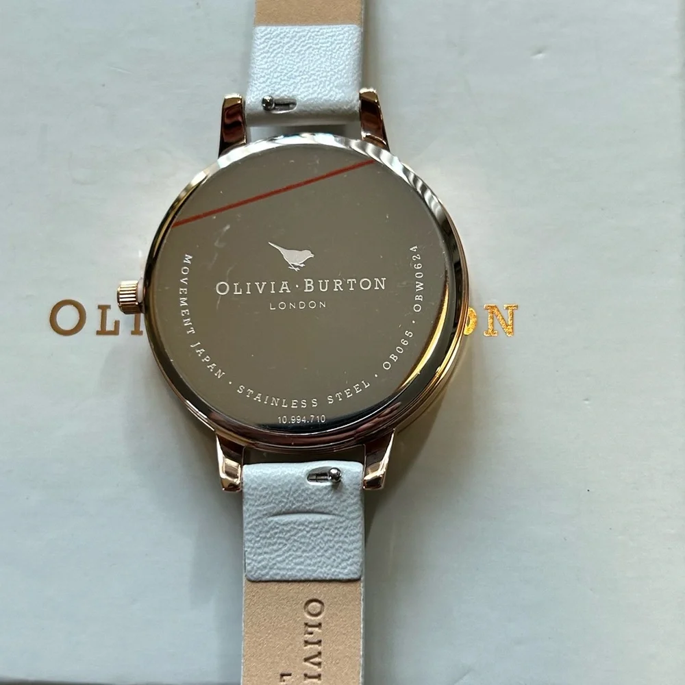 Olivia Burton Terrazzo Florals Watch With 34mm Grey Floral Face & Green Band